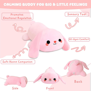 Nuovo Coniglio di Peluche Personalizzato con Perline Ponderate, Simpatico Cuscino Giocattolo di Peluche, Regali di Pasqua per Adulti e Bambini - Product Image 2