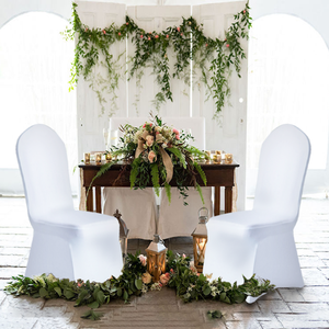 Vente Chaude Housse de Chaise de Banquet de Mariage Tout Compris en Spandex <span class=keywords><strong>Blanc</strong></span> Une Pièce - Product Image 3