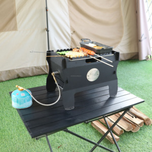 Parrilla Portátil para Exteriores, de <span class=keywords><strong>Gas</strong></span>/Carbón, Fácil de Montar, Moderna, de Acero Inoxidable, Plegable, para Barbacoa de Propano - Product Image 2