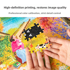 Puzzle DIY en papier avec revêtement UV certifié EN71, 1001-2000 pièces, difficulté élevée, thème Conte d'automne, logo personnalisé, anti-stress - Product Image 5