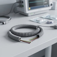 Câble de commande spiralé en TPU haute flexibilité, 6 ou 8 conducteurs, pour système de contrôle médical et scanner portable