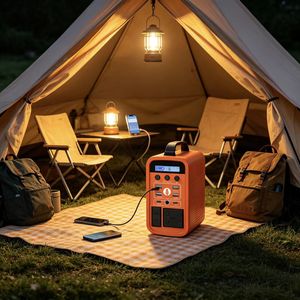 Outdoor Portable Power Station with AC/USB/Type-C Ports, Compact Emergency <strong>Battery</strong> <strong>Backup</strong> for Camping, Travel, Home Use - Product Image 3