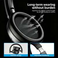 Headphone Nirkabel Over-Ear 2026 Terbaru, Koneksi Multipoint, Headset Dual Mode Kabel & Nirkabel, DJ untuk 5.3 ANC IPX4