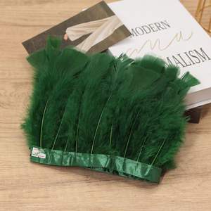 Frange de <span class=keywords><strong>plumes</strong></span> plates multicolores en <span class=keywords><strong>plumes</strong></span> de dinde naturelles pour la décoration de mariages, de fêtes et les accessoires vestimentaires DIY teints - Product Image 5