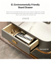 Table en dalle de pierre de style ordique : un design créatif, moderne et minimaliste avec une touche de luxe