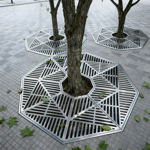 カスタマイズされた屋外樹木保護グリル、歩道用金属製樹木グレーチング、および街路用ステンレス製樹木グリル - Product Image 3