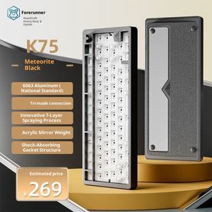 Tastiera Meccanica Forerunner <span class=keywords><strong>K75</strong></span> 75% Layout in Alluminio CNC, USB RGB Retroilluminata, Hot Swappable, Switch Neri, Dimensioni Complete, Inclinazione Regolabile per Gaming - Product Image 6