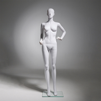Maniquí de Plástico Blanco sin Pintar M086-BBTZ-PP, Maniquí Masculino de Plástico Crudo para Exhibición de Ropa