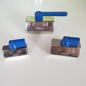 วาล์วบอลขนาดเล็ก 304 สแตนเลสสตีล เกลียว 1/2 นิ้ว PN63 สำหรับควบคุมการไหลของปั๊ม - Product Image 1