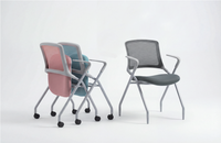 Chaise de conférence ergonomique moderne à dossier haut en maille pliable pour la maison, le bureau, l'école, l'hôpital