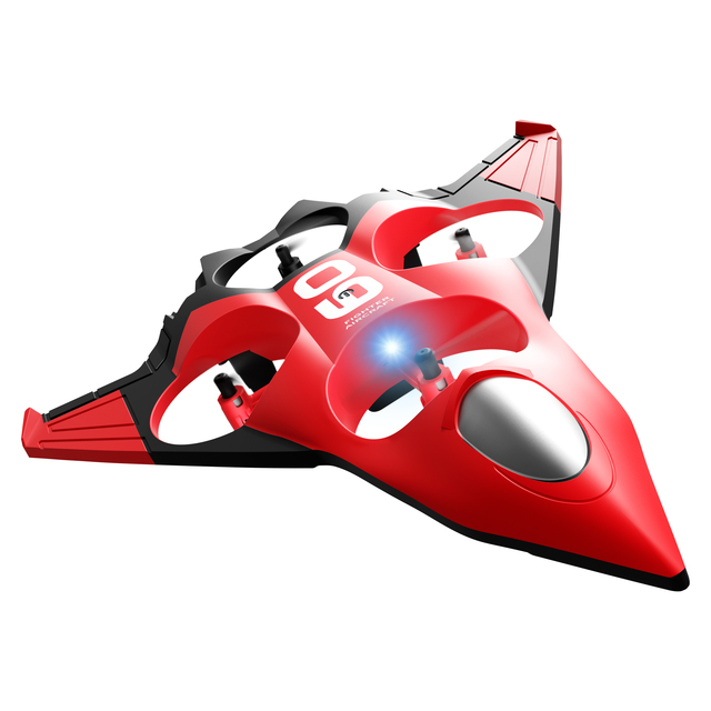 Sixth Generation Fighter UAV Drone 2.4GHz 6-Axis Gyro RC Quadcopter Stealth Aircraft with LED Lights Hobby Grade RC Plane