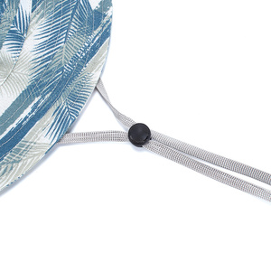 New Fashion Arrival Cotton Summer Wholesale Printed Bucket <b>Hat</b> Windproof Rope <b>Flat</b> Fisherman <b>Hat</b> for Travel - Product Image 5