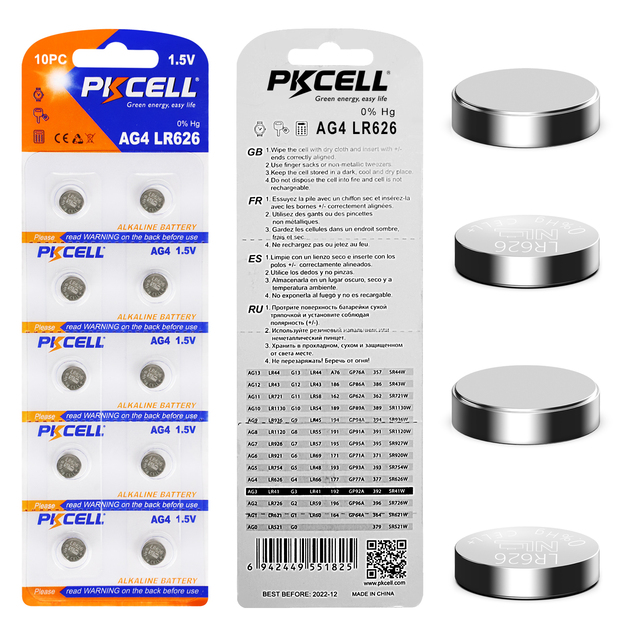 AG4 AG10 377A 377 LR626 177 SR626SW SR66 LR66 coin cell battery for watch and toys