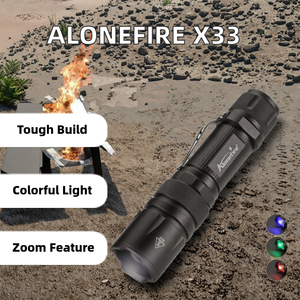 <span class=keywords><strong>Alonefire</strong></span> X33 4 en 1 <span class=keywords><strong>linterna</strong></span> Multicolor Zoom WRGB LED aluminio para caza pesca conciertos vocales palos luminosos luz IP65 - Product Image 3