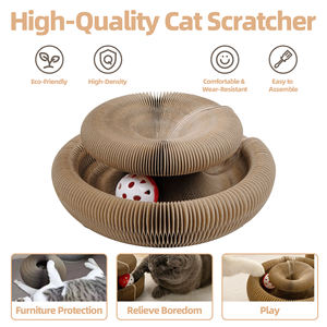 Juguete de Acordeón para Gatos con Campana, Pelota de Juguete para Gatitos, Rascador, Órgano Mágico, Tabla de Rascar para Gatos, Juguetes Rascadores para Gatos - Product Image 2