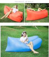 Canapé gonflable de plage de style européen et américain, pliable, à montage rapide, en polyester, pour le camping en plein air, sac de couchage, lit d'air
