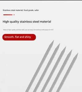 Spiedini per grigliare in acciaio inossidabile Set di strumenti per Barbecue Grill utensili per BBQ spiedino per Koobideh/Persian/Armenian/turco - Product Image 2