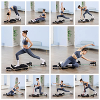 Pilates Reformer Madera Premium Fitness Energy Fit Pilates Board Reformer dengan Rel Geser, Dek Kayu Maple, dan Roda PU