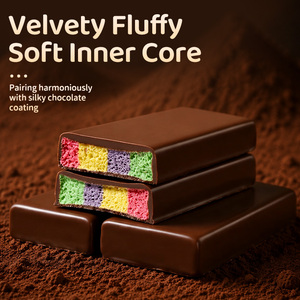 Barretta di Marshmallow Ricoperta al Cioccolato alla Frutta Multicolore, Etichetta Privata OEM, Halal, Scatola di Zucchero Filato Morbido, Durata 12 Mesi - Product Image 4
