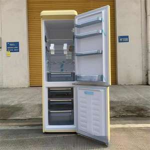 Réfrigérateur Américain Rétro Grande Capacité 212L 300L, <span class=keywords><strong>Rouge</strong></span> Jaune Orange Bleu Vert, Double Porte, Congélateur Bas - Product Image 3