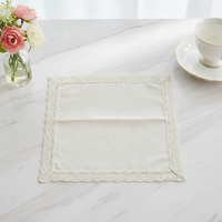 Napperons de table en lin 20x20 pouces EX26002, élégants pour décoration de mariage rustique ou bohème