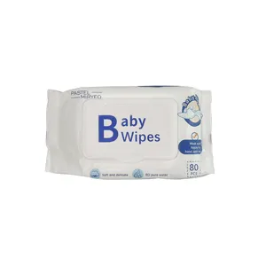 Tissu humide Logo Antiseptique de qualité supérieure pour enfants Bébé Bambou Lingette humide Alcool Hypoallergénique