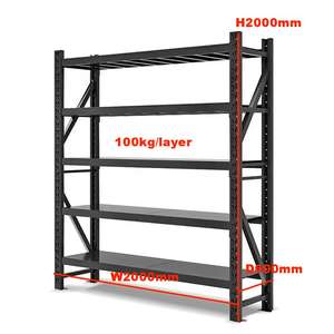 رفوف معدنية قابلة للتعديل من تشاويو، رفوف بدون براغي للتخزين في المستودعات، رف معدني متوسط التحمل - Product Image 1