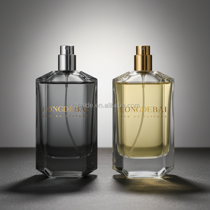 Botella de Perfume de Vidrio Transparente Rectangular de 30ml 50ml 100ml al por Mayor - Product Image 2