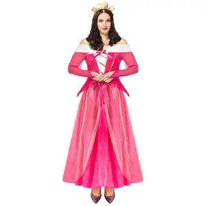 2023 Nieuwe Ontwerper Halloween Kostuum Sprookje Slapende Schoonheid Prinses Aurora Prinses Jurk Cosplay Kostuum