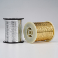 High Sheen High Tenacity 100% PET Film Metallic Foil Yarn for Embroidery Sewing Hand Knitting M-Type Gold/Silver Thread Oeko-Tex