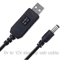 Kabel Daya USB 12V 5V 12V 1.5A 2A Konverter Charger DC DC PVC 5V 12V Kabel USB untuk Penggunaan Komputer Industri untuk Kipas Router Wifi