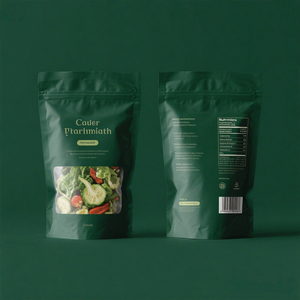 Sacs d'emballage alimentaire en papier kraft biodégradable, écologiques et recyclables, avec fermeture éclair, pour fruits lyophilisés et légumes mélangés - Product Image 1
