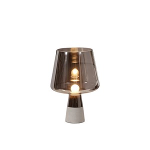 Modern Smoky Gray Glass Table Lamp Led Desk <b>Light</b> Nordic Minimalist Style For Bedroom Study Room - Product Image 5