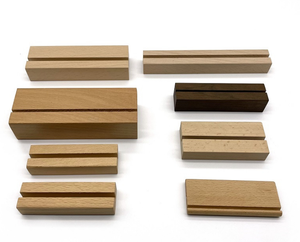 Tailai-portatarjetas de madera de haya rústica, soporte de exhibición de tarjetas de Escort, soporte de mesa para señal de número, soporte de menú para <span class=keywords><strong>restaurante</strong></span> y fotos - Product Image 1