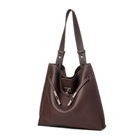 Bolso de Hombro de Cuero de Grano Superior TC Engrosado para Mercancía General, Bolso Cruzado de Lujo Ligero, Bolso Tote de Gran Capacidad