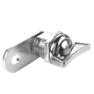 Serrure à came multifonctionnelle à quart de tour sans clé, cylindre en alliage de zinc chromé pour pièces de quincaillerie de bornes d'arcade - Product Image 1