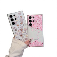 Coque de téléphone portable en TPU style Instagram compatible Google Pixel 10/9A, design rétro rose papillon fleur de cerisier, protection 360°