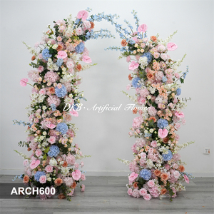 DKB Arco de Flores para Bodas, Fondo Decorativo para Salón de Bodas, Flores Artificiales Coloridas, Hermoso Camino Floral - Product Image 3