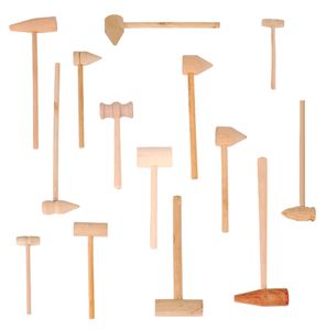 Grande Martello in Legno, Mazza da Falegname, Arte Popolare, Lucidato, Sostenibile, Decorativo, per Tavoli, Frantumazione Ghiaccio, Forma Irregolare - Product Image 6