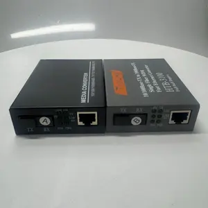 Convertidor de medios de fibra óptica Gigabit 10/100/1000M 25KM SC Rj45