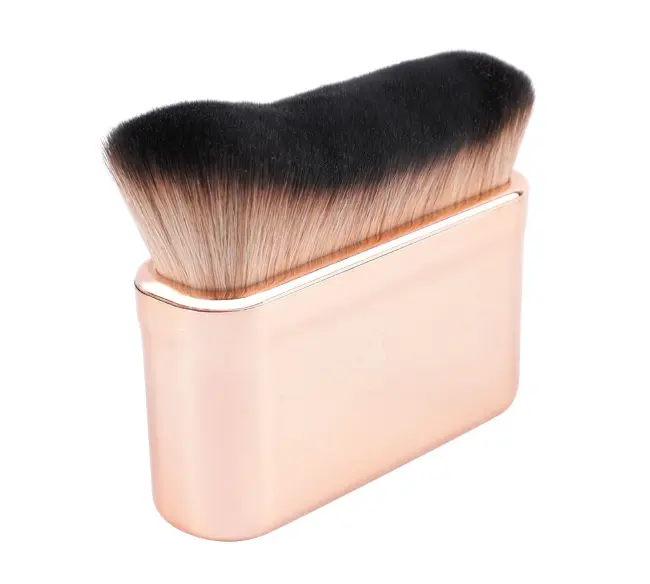 Professional kabuki face brush for cosmetic makeup powder brush blusher brush with soft synthetic hair and wide handle