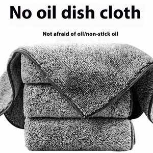 Paño de Cocina de Microfibra Absorbente de Agua y Aceite <span class=keywords><strong>para</strong></span> Lavar Platos, Paño Antiadherente con Estilo Sencillo <span class=keywords><strong>para</strong></span> Vasos - Product Image 5