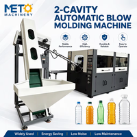 Mesin Pembuat Botol PET Otomatis 2 Cavity Kontrol PLC 100ml-2L untuk Air Mineral, Minyak Goreng, dan Jus