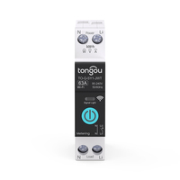 LEDEAST Disjoncteur intelligent Tuya TO-Q-SY1-JWT Télécommande sans fil WiFi Commutateur rail DIN avec mesure