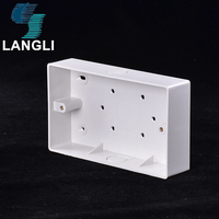 Logo personnalisé Double Paroi Boîte 2 Gangs de Bâti de Surface de Boîte Électrique Prises De Courant Boîte De Plancher