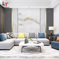 PET 1220*2440mm * 3mm décoration intérieure artificielle UV marbre panneau mural haute brillance PVC feuille de plastique pour la maison de fond