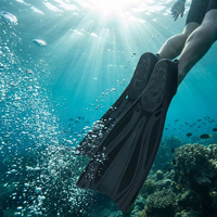 Palmes de plongée Q56 PP à angle de poussée de 22 degrés, palmes longues pour la plongée libre et la pêche sous-marine, équipement de plongée