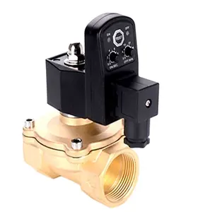 GOGO High Quality 1'' Electric Drain Timer 24v solenoid valve water controller Valve Brass 2 way compressor Automatic valve