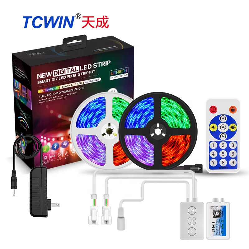 Tcwin Dream цвет 5050 RGBIC 10 м Высокая яркость SMD 5050 Светодиодная лента комплект IP20 IP65 Led Pro Max управление приложением