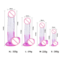 Dildo de Cristal de Diferentes Tamaños, Juguetes Sexuales, Dildo de Cristal Pequeño, Mediano y Grande, Proveedor Chino, Dildo Grande Realista